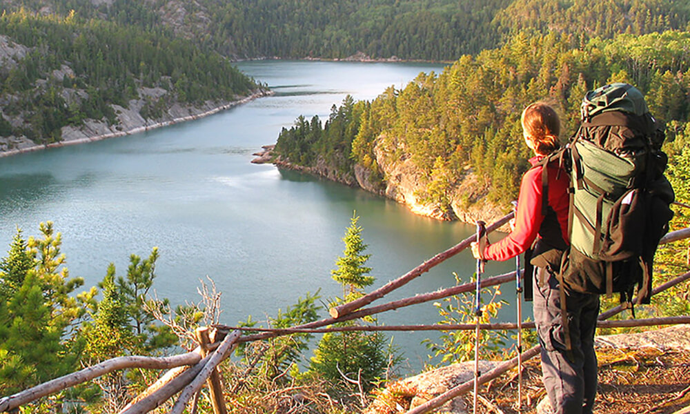La vue d'un parc national dans Charlevoix pendant la semaine de la construction